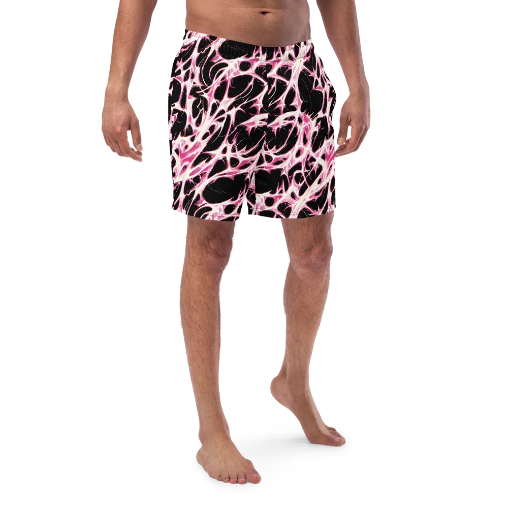 Fuchsia Fracture on Swim Trunks — Front