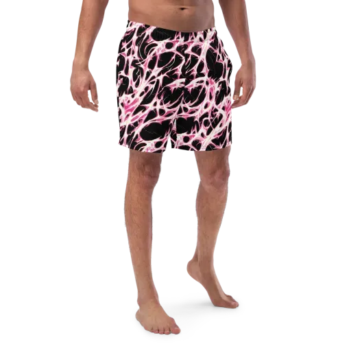 Fuchsia Fracture on a Swim Trunks