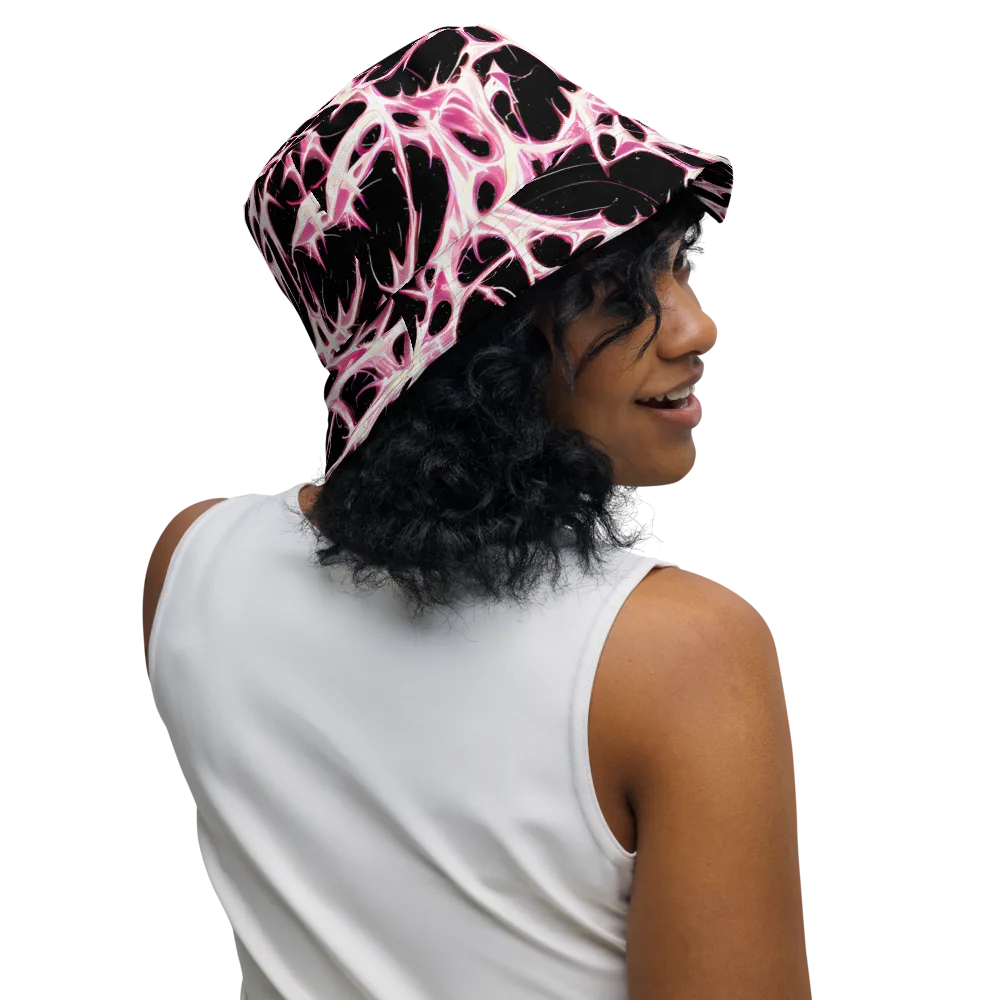 Fuchsia Fracture on Reversible Bucket Hat — Right Outside