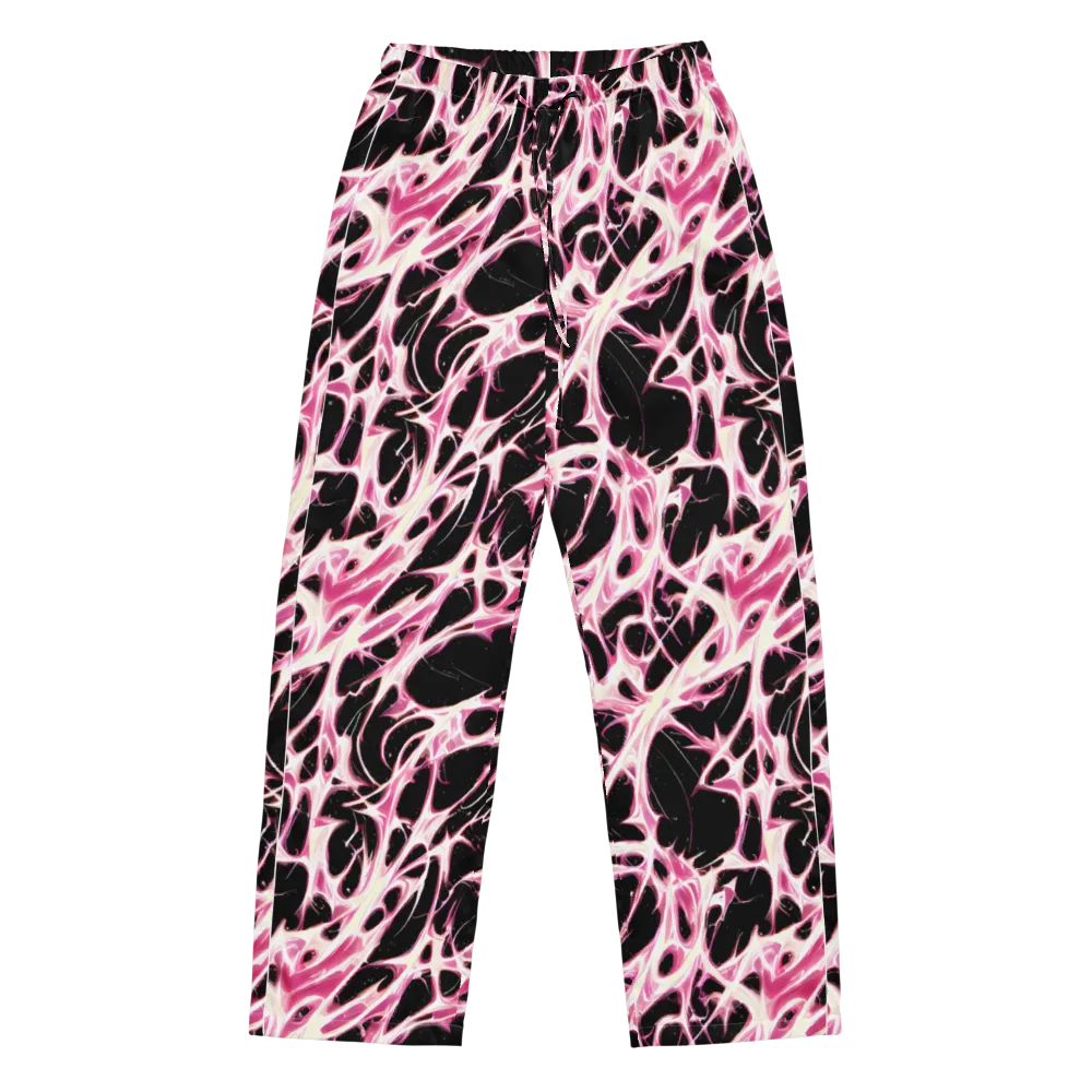 Fuchsia Fracture on Women's Pajama Pants — Front