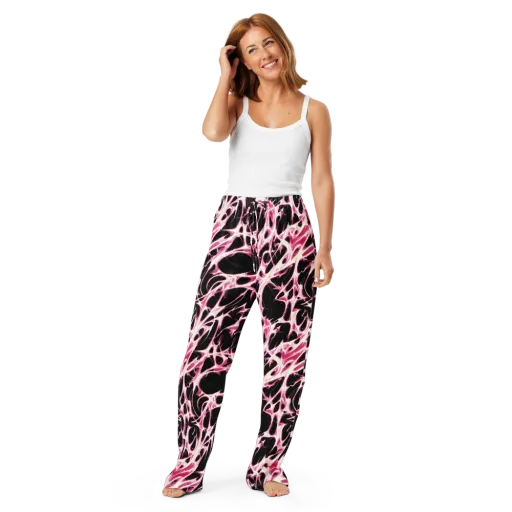 Fuchsia Fracture on a Women's Pajama Pants