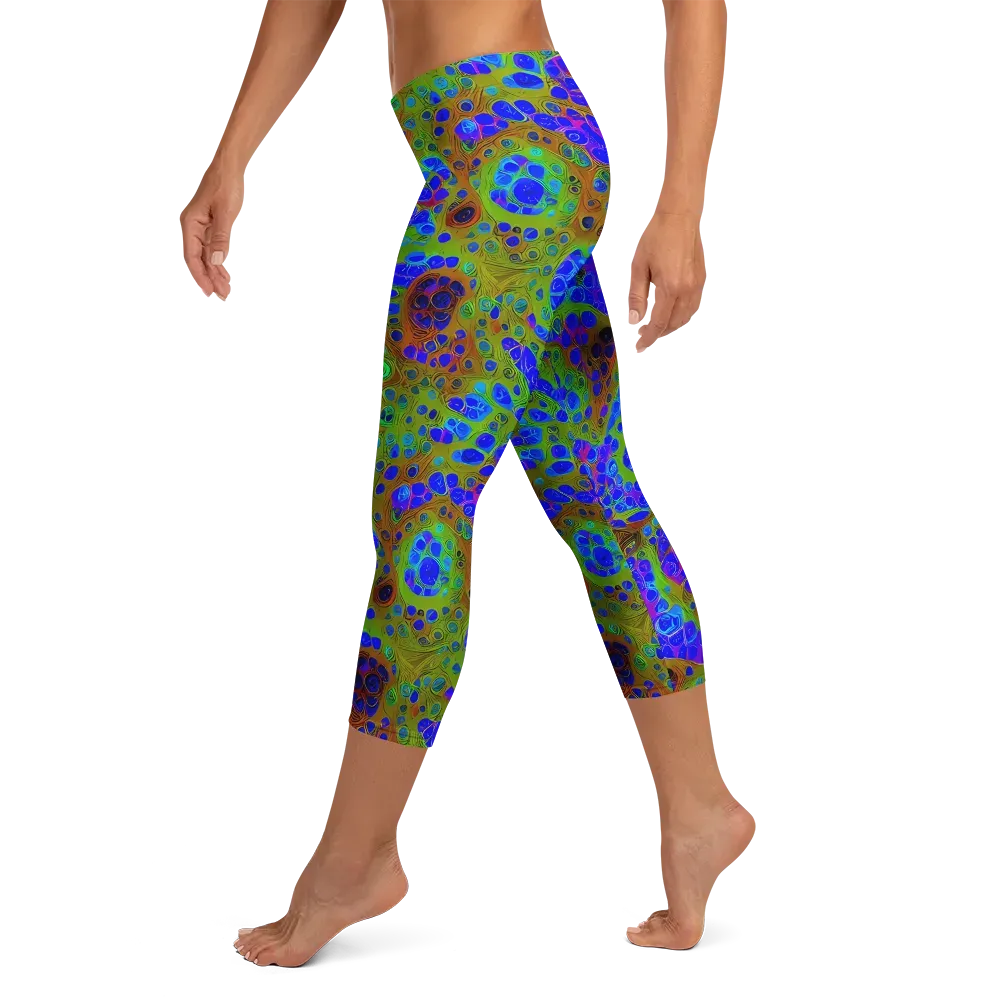 Lime Lucid on Capri Leggings — Left