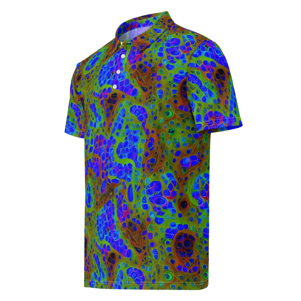 Lime Lucid on Men's Slim Fit Polo Shirt — Left Front