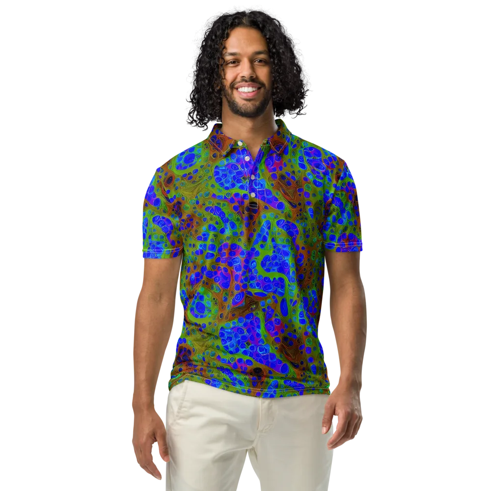 Lime Lucid on Men's Slim Fit Polo Shirt — Front