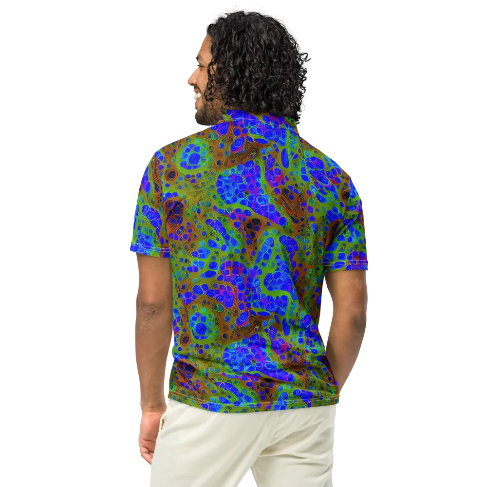 Lime Lucid on Men's Slim Fit Polo Shirt — Back