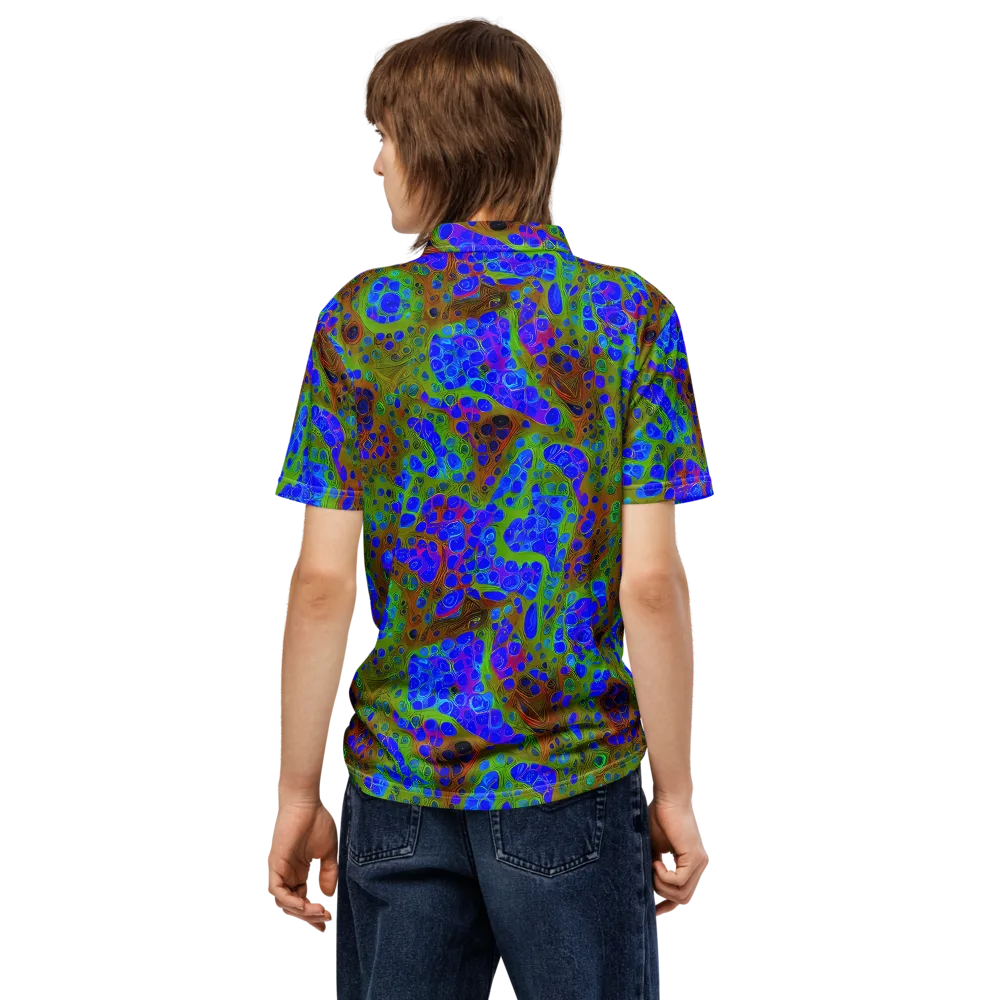 Lime Lucid on Men's Slim Fit Polo Shirt — Back