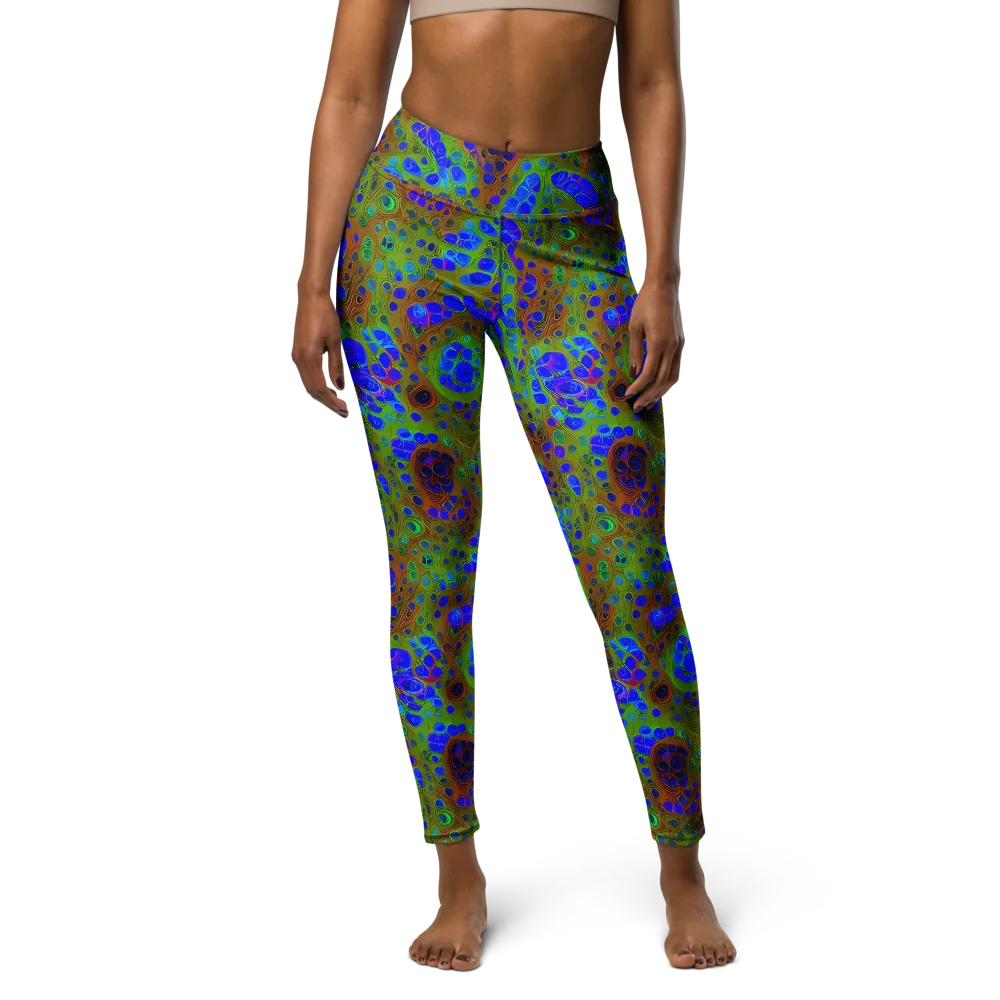 Lime Lucid on Yoga Leggings — Front