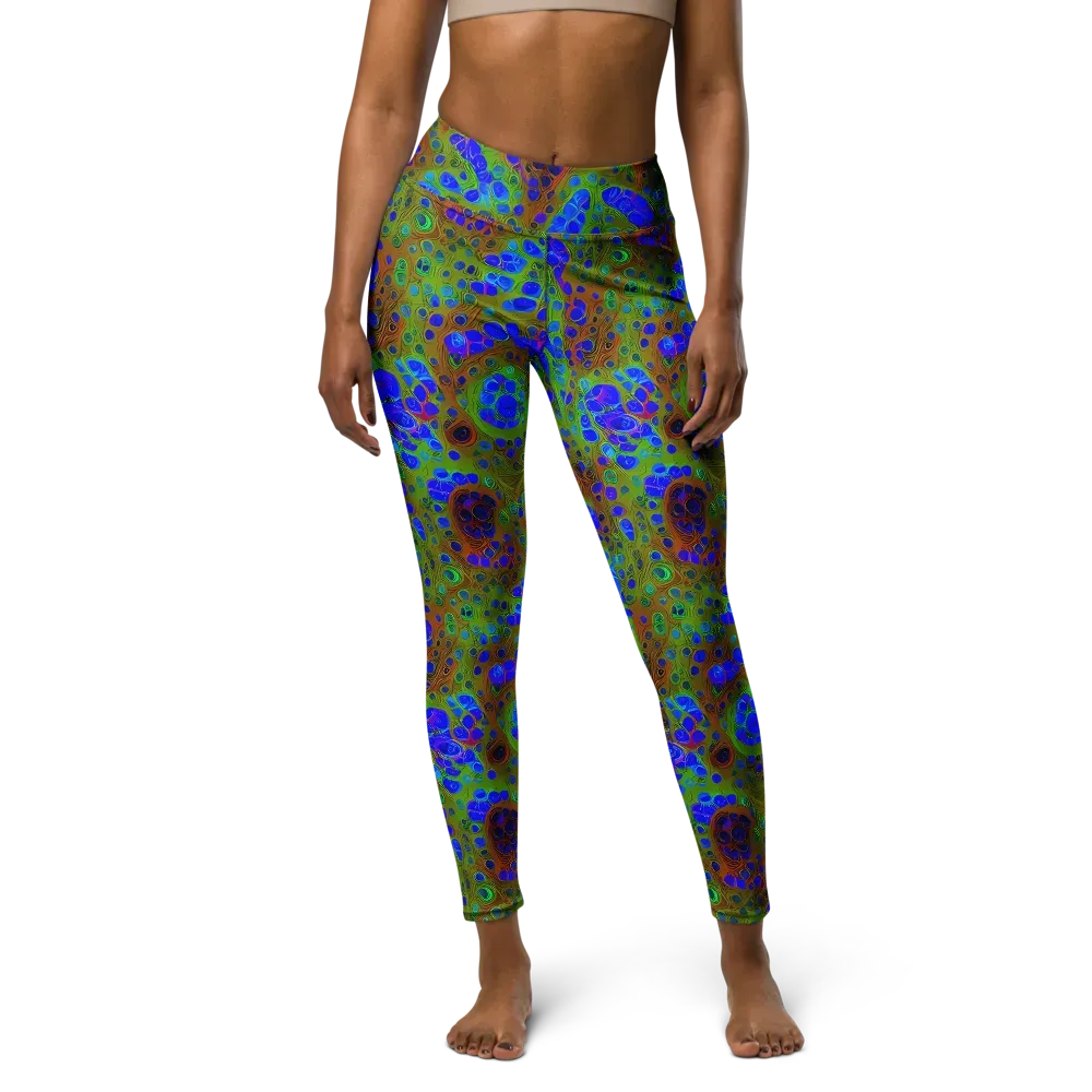 Lime Lucid on Yoga Leggings — Front