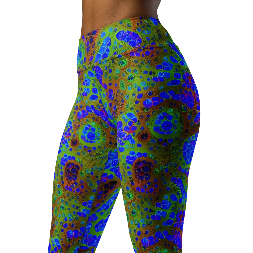 Lime Lucid on Yoga Leggings — Left Front