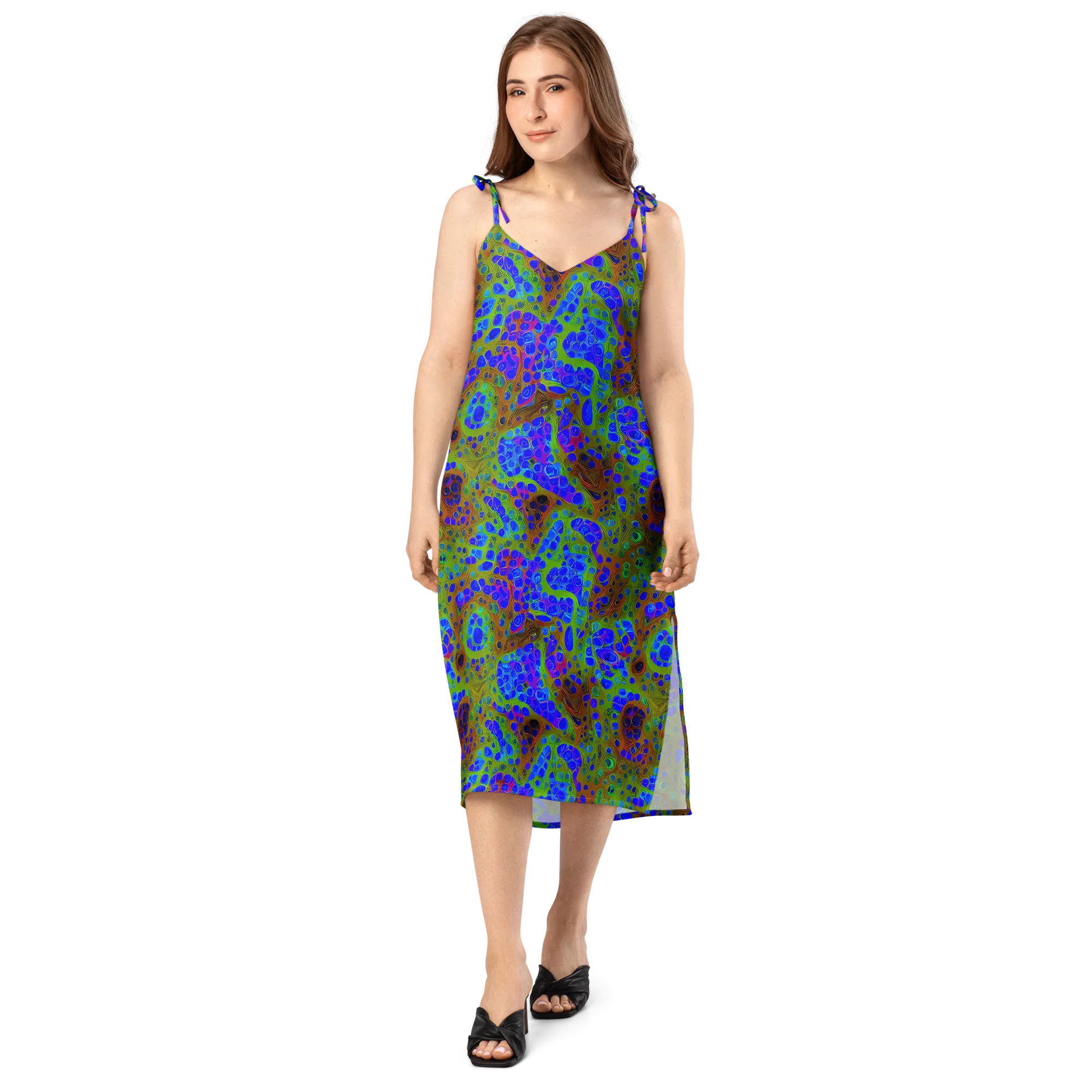 Lime Lucid on Slip Dress — Front