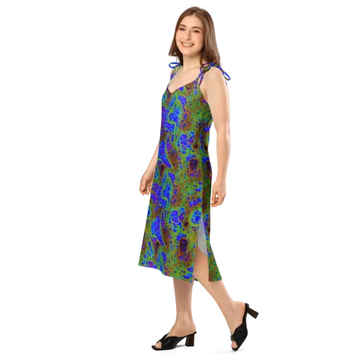 Lime Lucid on a Slip Dress