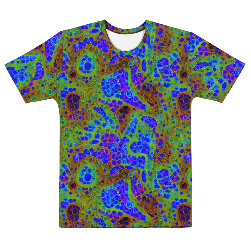 Lime Lucid on Men's Cotton Crew Neck T-Shirt — Front