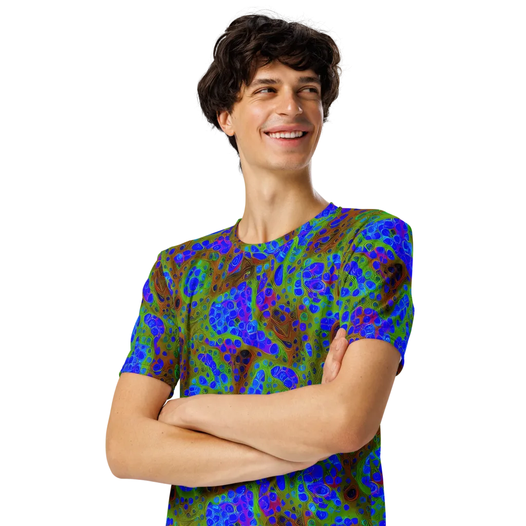Lime Lucid on Men's Crew Neck T-Shirt — Left Front