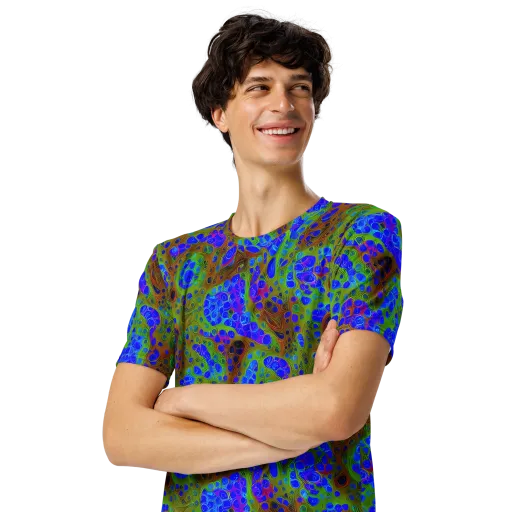 Lime Lucid on a Men's Crew Neck T-Shirt