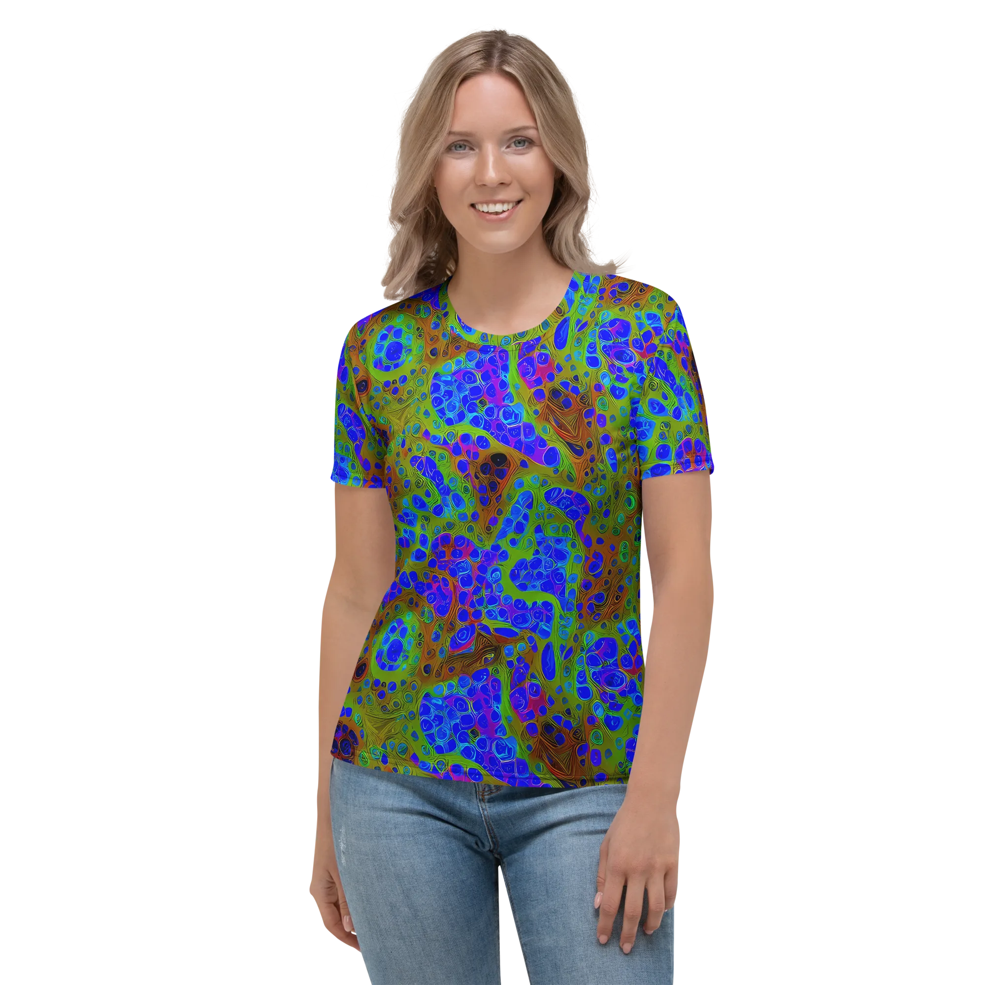 Lime Lucid on Women's Crew Neck T-Shirt — Front