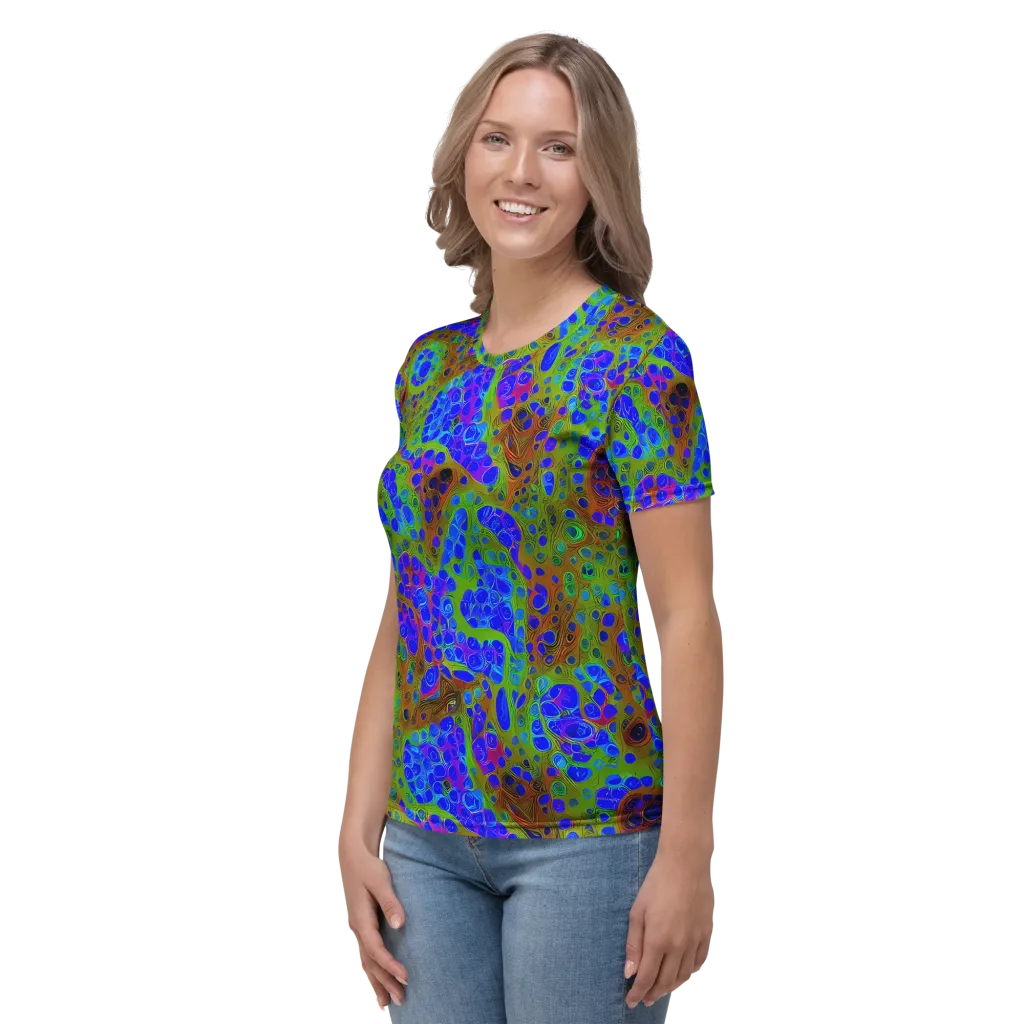 Lime Lucid on Women's Crew Neck T-Shirt — Left