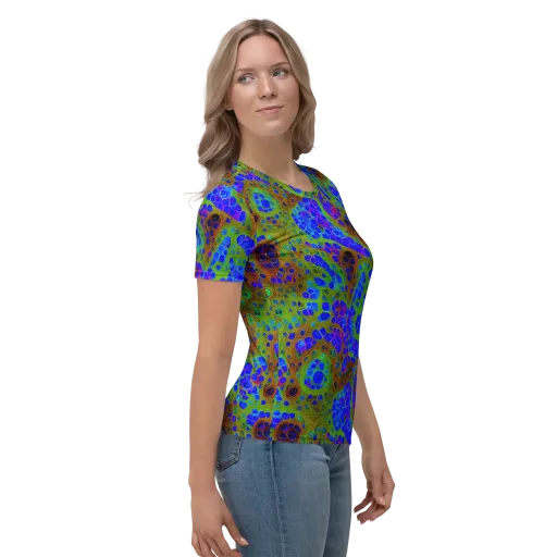 Lime Lucid on a Women's Crew Neck T-Shirt