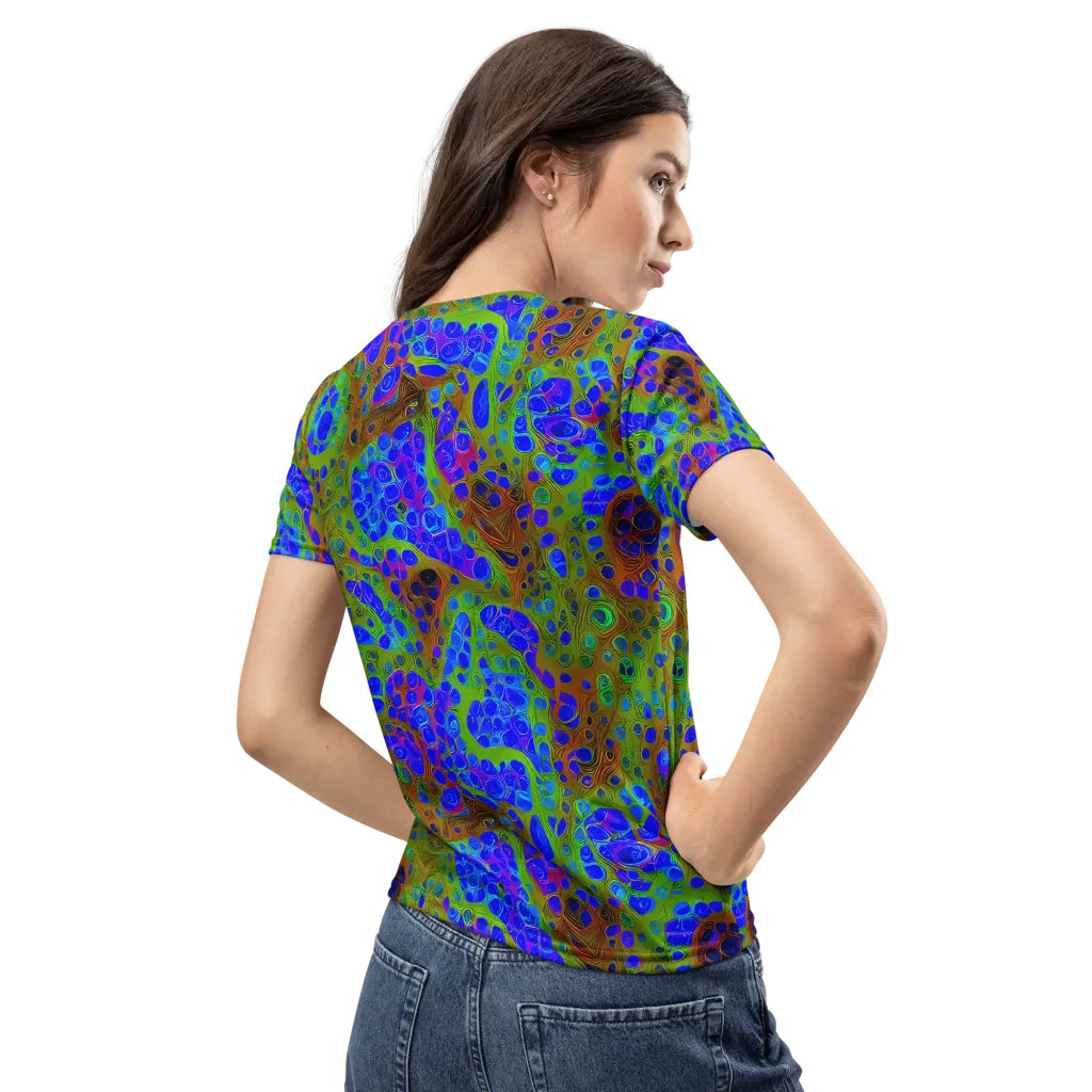 Lime Lucid on Women's Crew Neck T-Shirt — Back