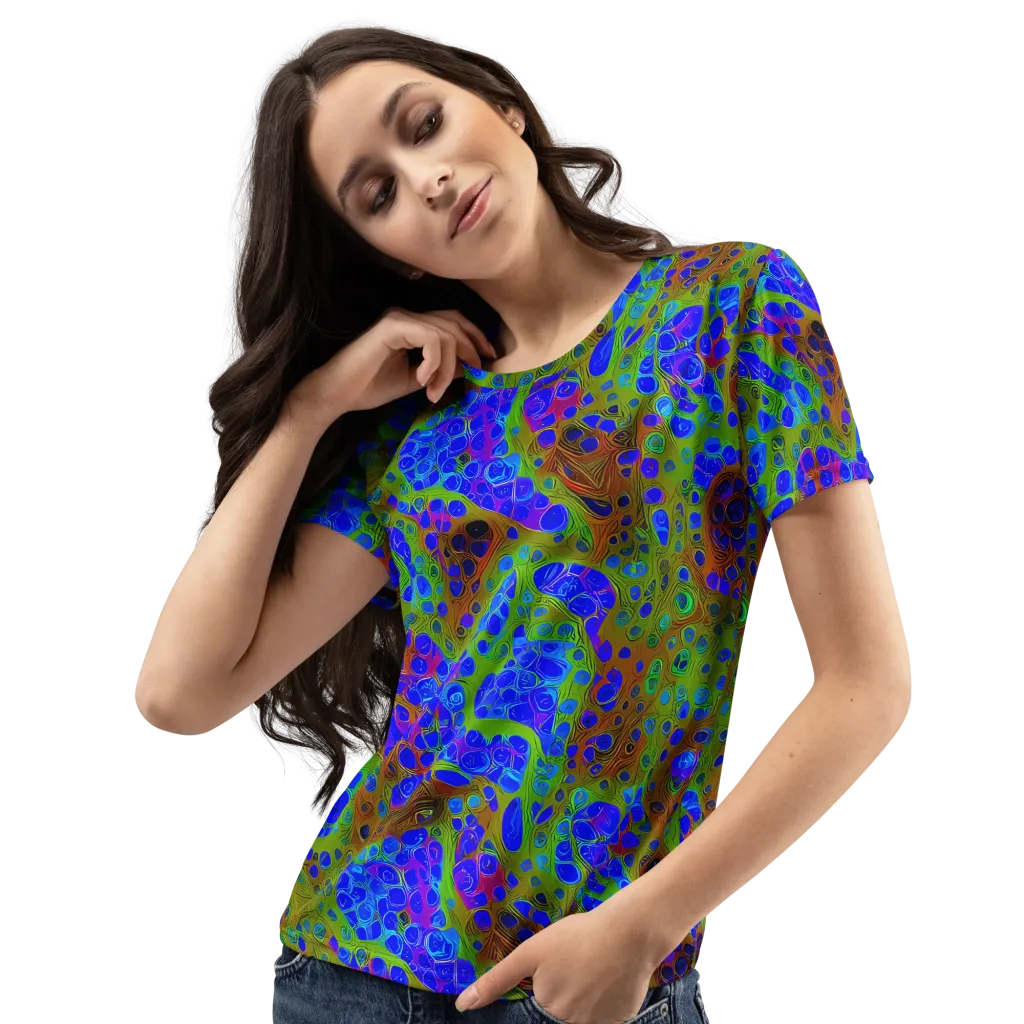Lime Lucid on Women's Crew Neck T-Shirt — Left Front