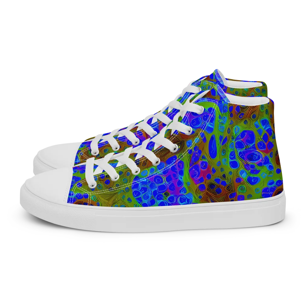 Lime Lucid on Women's High Top Canvas Shoes — Left