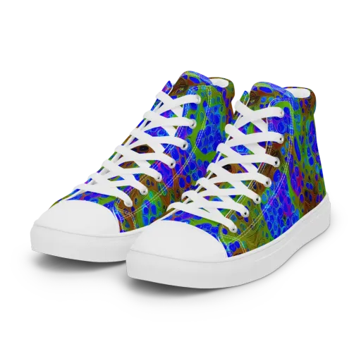 Lime Lucid on a Women's High Top Canvas Shoes