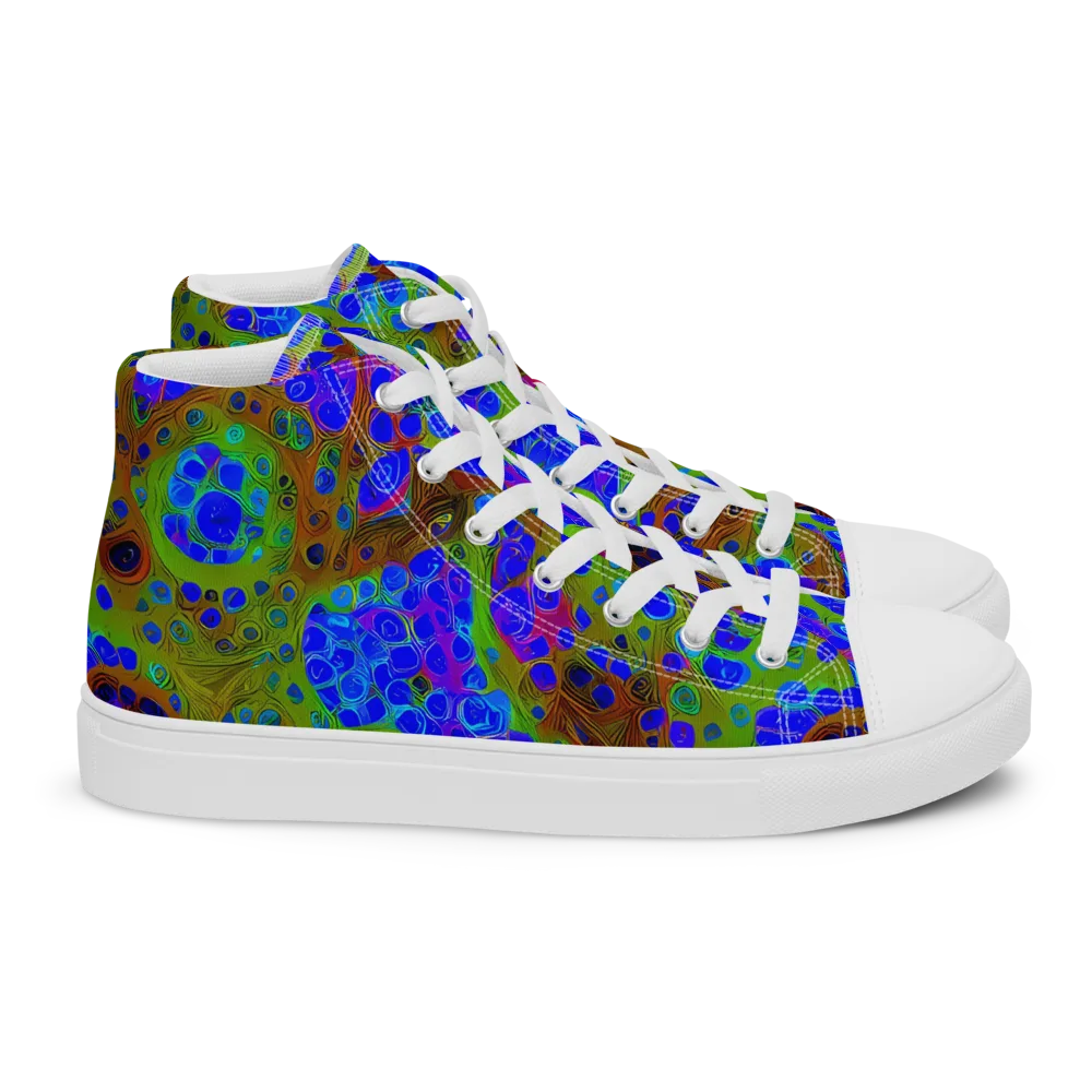 Lime Lucid on Women's High Top Canvas Shoes — Right