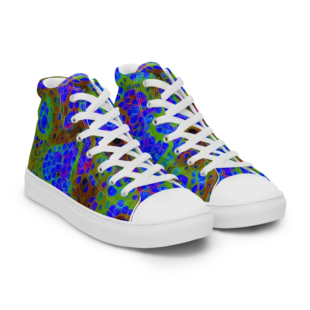 Lime Lucid on Women's High Top Canvas Shoes — Right Front