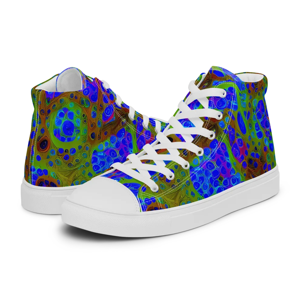 Lime Lucid on Women's High Top Canvas Shoes — Left