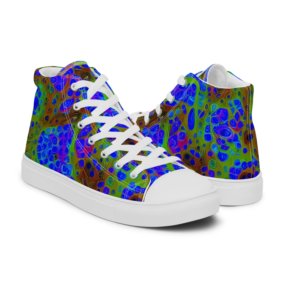 Lime Lucid on Women's High Top Canvas Shoes — Right