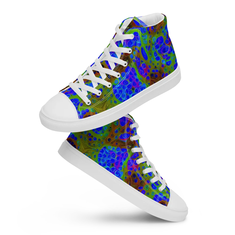 Lime Lucid on Women's High Top Canvas Shoes — Front