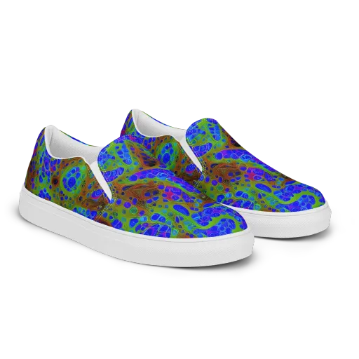 Lime Lucid on a Men's Slip-On Canvas Shoes