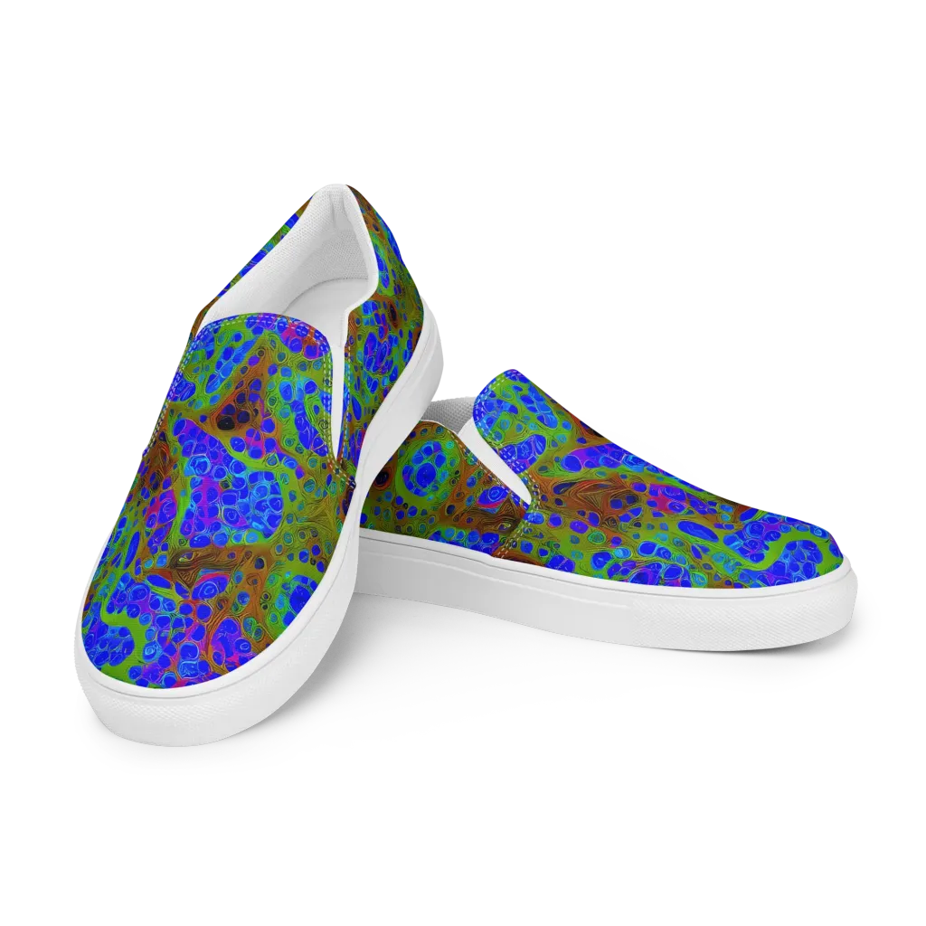 Lime Lucid on Men's Slip-On Canvas Shoes — Left Front