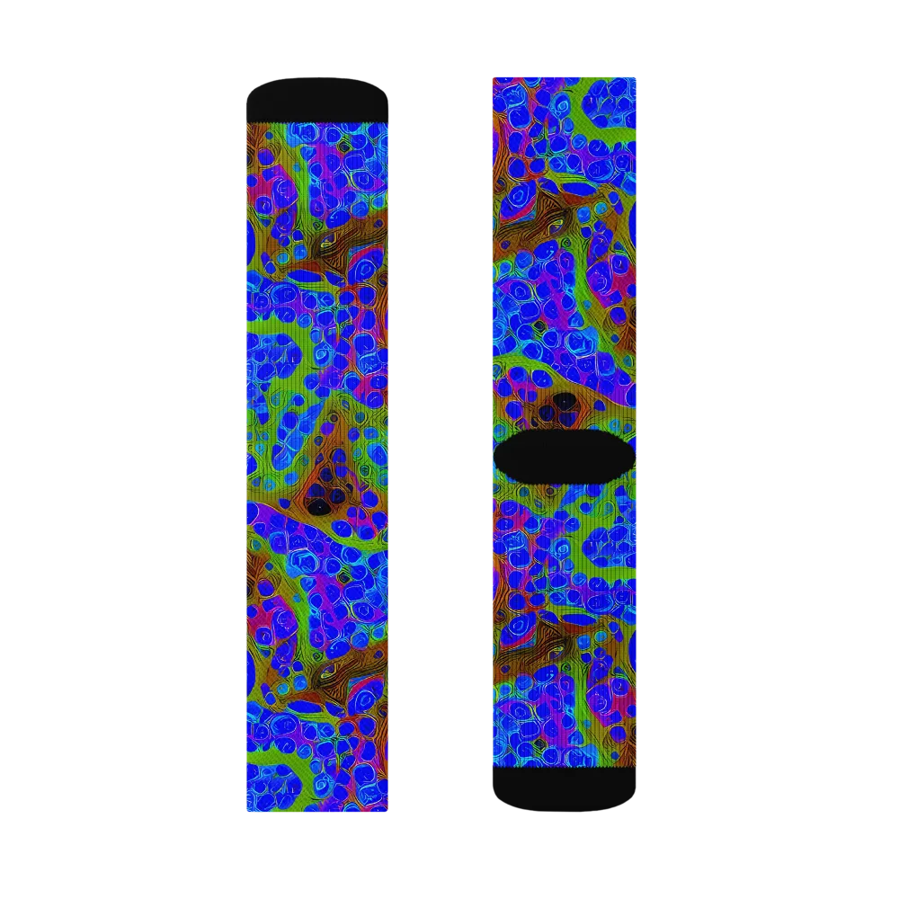 Lime Lucid on Socks — Right Sock