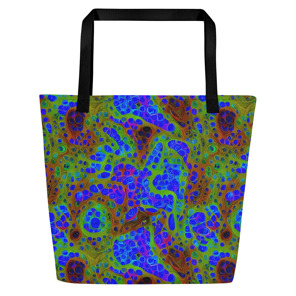 Lime Lucid on Large Tote Bag W/ Pocket — Front