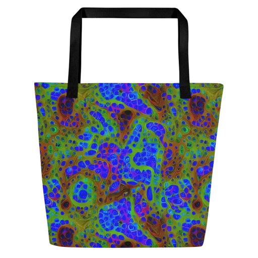 Lime Lucid on a Large Tote Bag W/ Pocket
