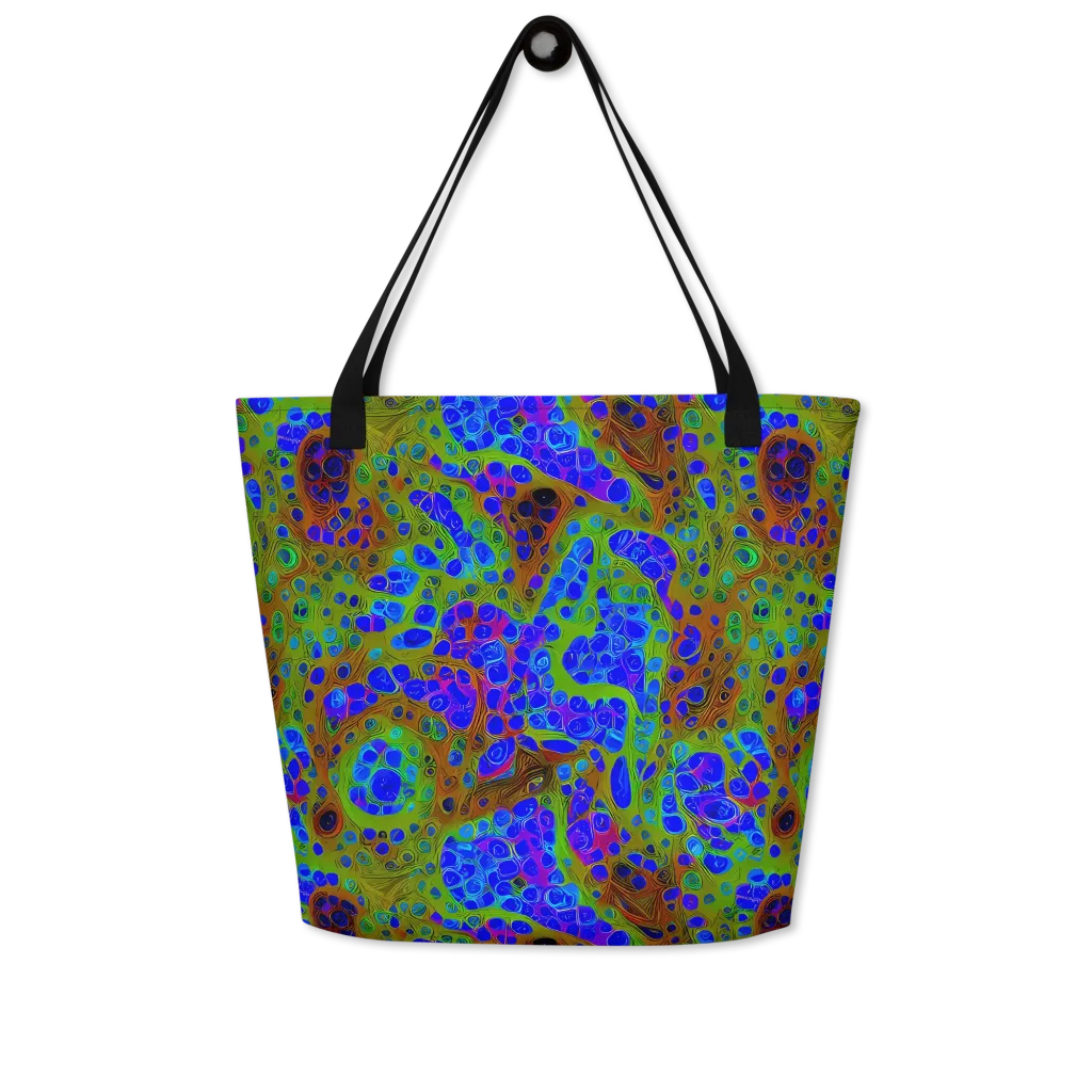 Lime Lucid on Large Tote Bag W/ Pocket — Front