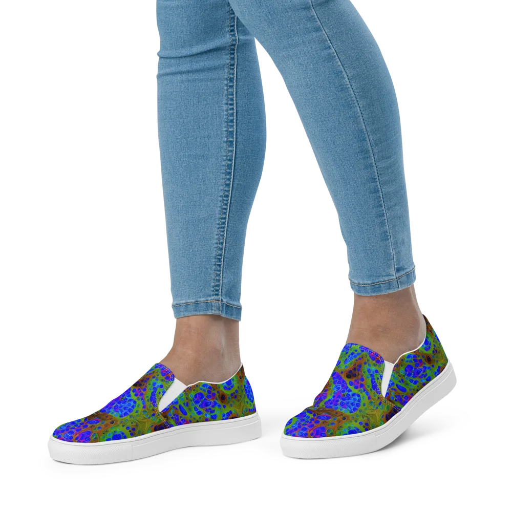 Lime Lucid on Women's Slip-On Canvas Shoes — Front