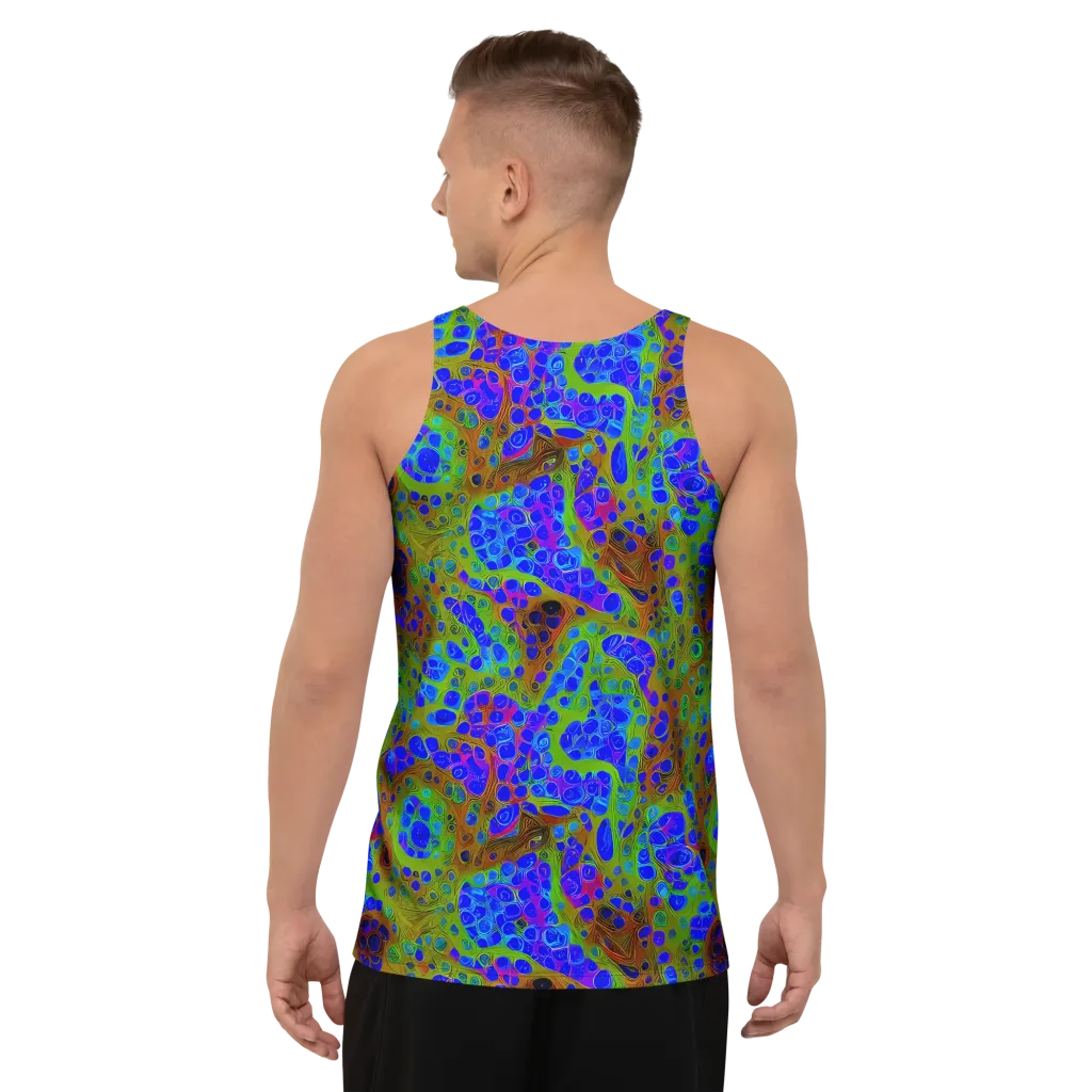 Lime Lucid on Men's Tank Top — Back