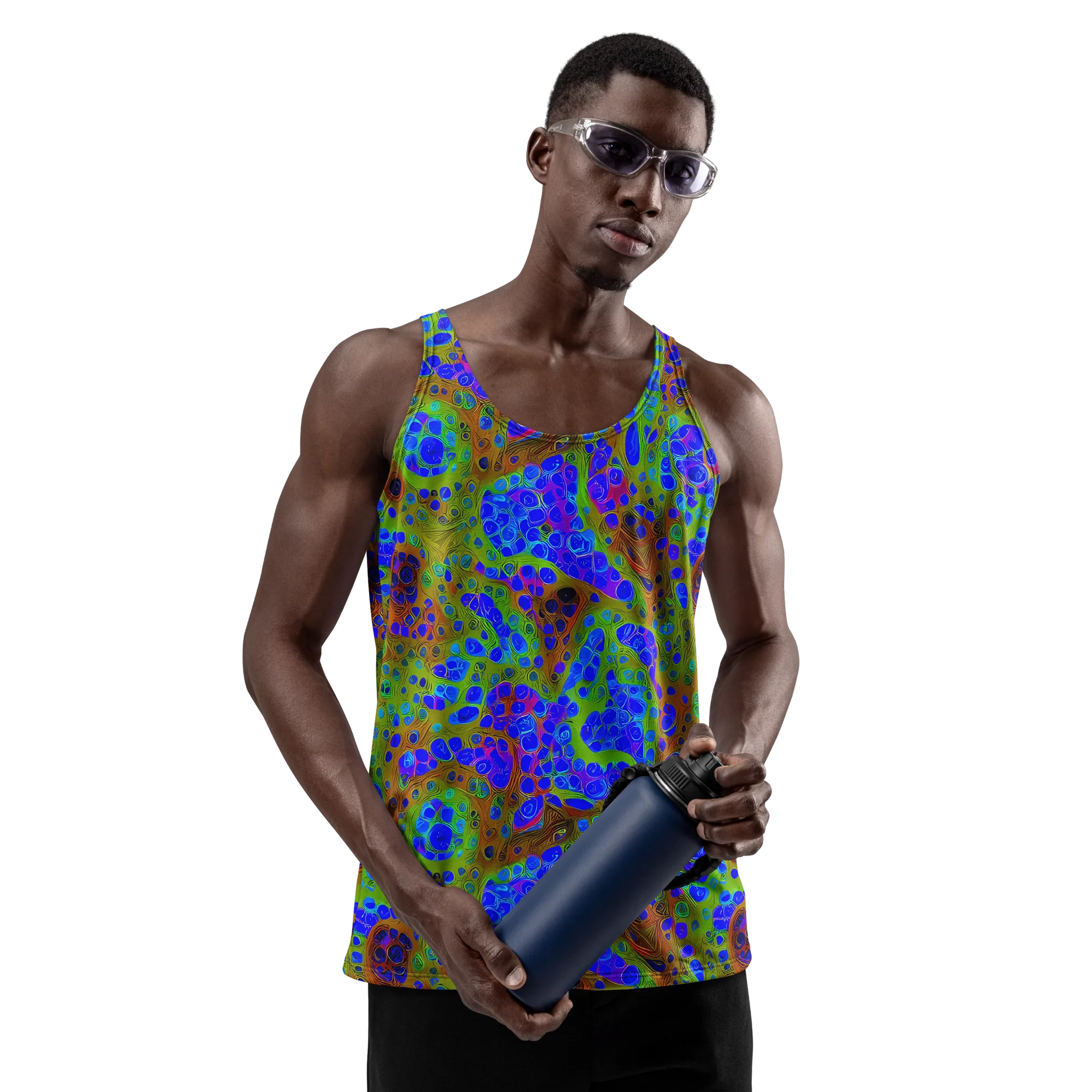 Lime Lucid on Men's Tank Top — Front