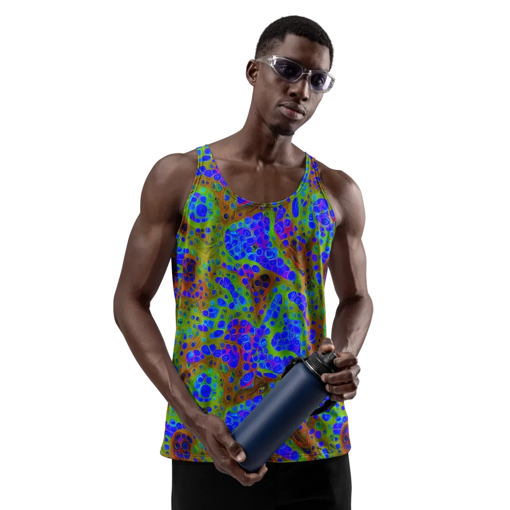 Lime Lucid on Men's Tank Top — Front