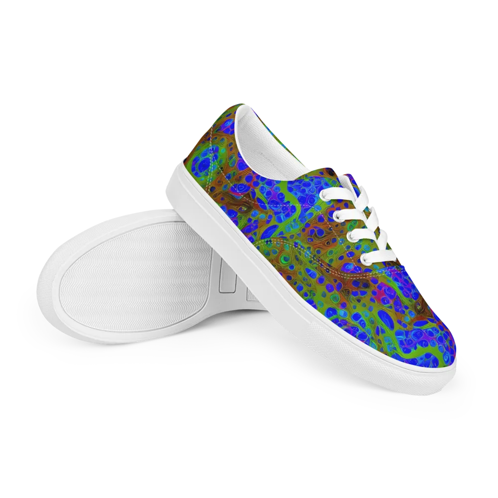 Lime Lucid on Men's Lace-Up Canvas Shoes — Right Front