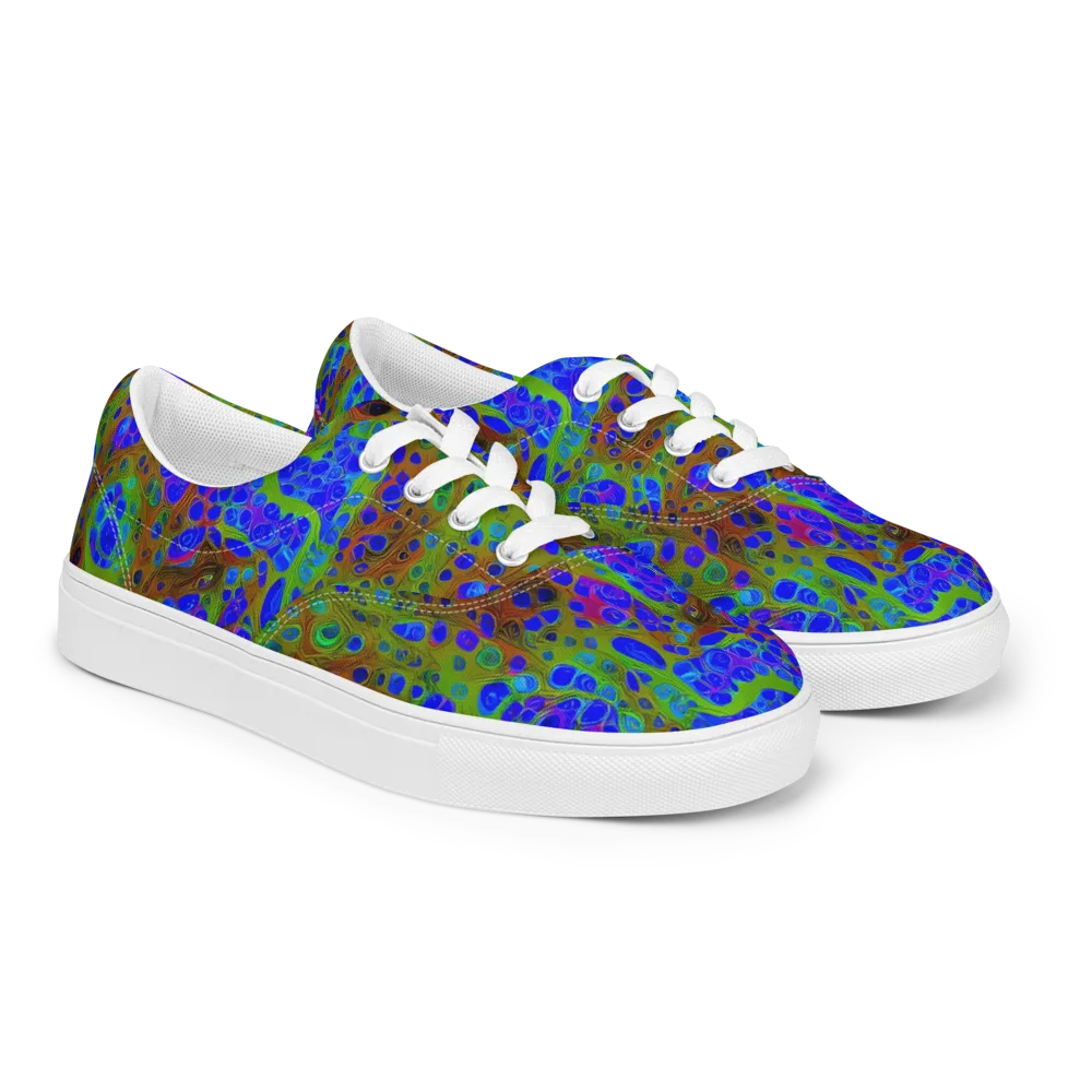 Lime Lucid on Men's Lace-Up Canvas Shoes — Right Front