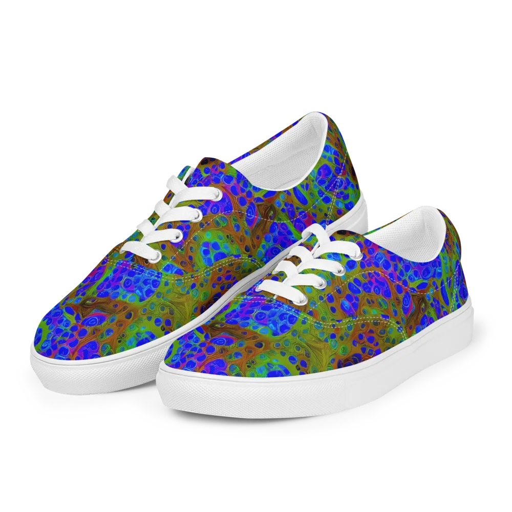 Lime Lucid on Men's Lace-Up Canvas Shoes — Left Front