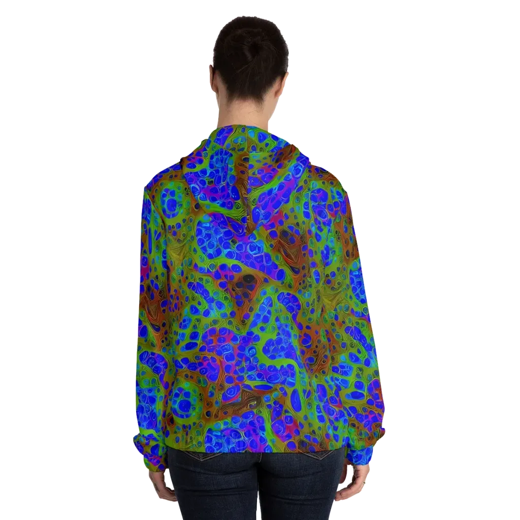 Lime Lucid on Women's Full-Zip Hoodie — Back On Person