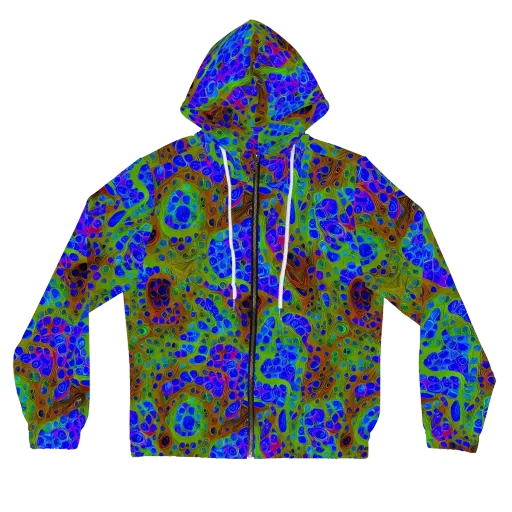 Lime Lucid on a Women's Full-Zip Hoodie