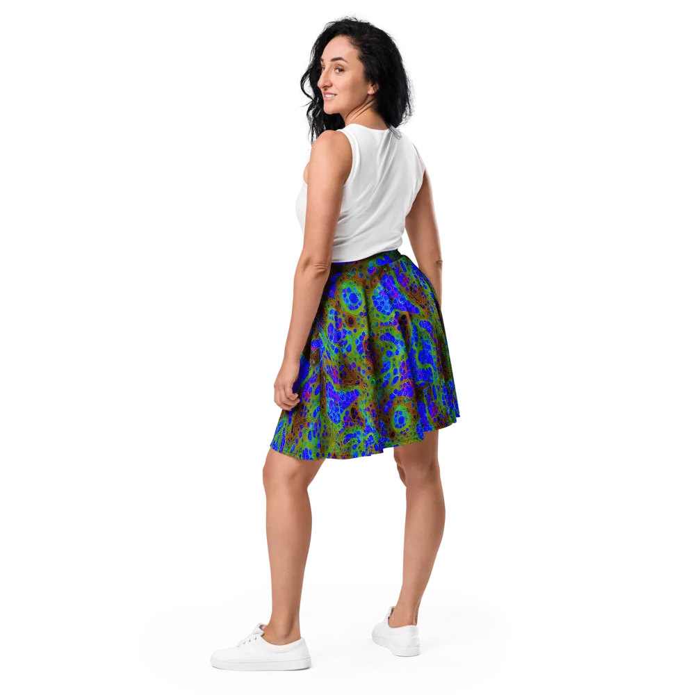 Lime Lucid on Skater Skirt — Back