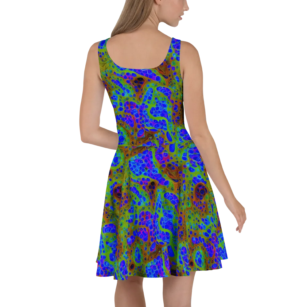 Lime Lucid on Skater Dress — Back