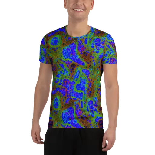 Lime Lucid on a Men's Athletic T-Shirt