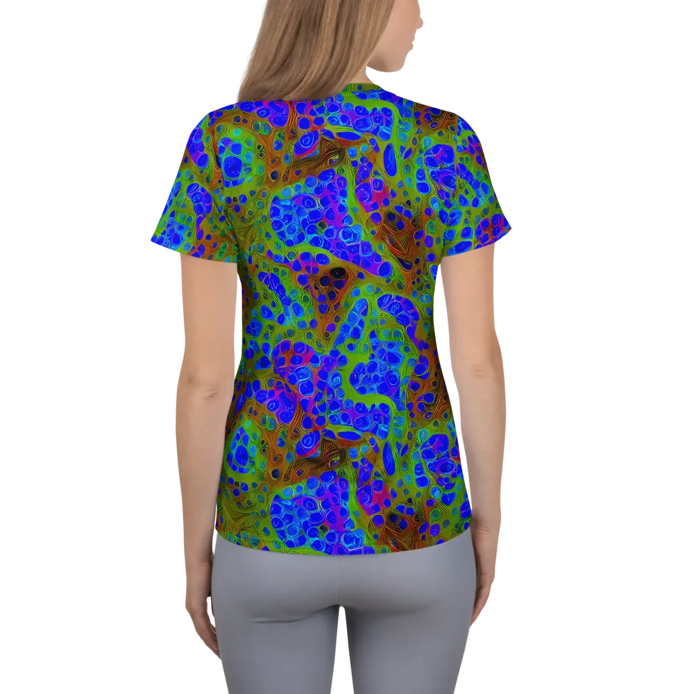 Lime Lucid on Women's Athletic T-Shirt — Back