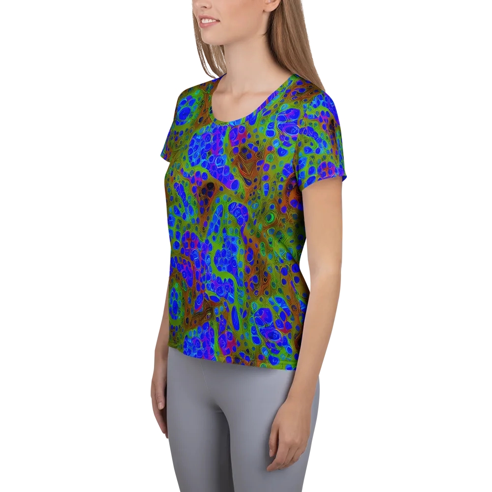 Lime Lucid on Women's Athletic T-Shirt — Left